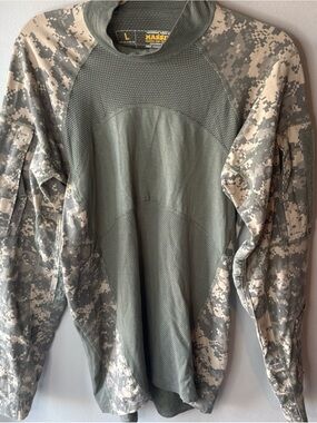 Massif Advance Tactical Men's Olive Digital Camo Combat Shirt
